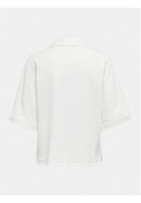only - ONLY Koszula Tokyo 15314215 Biały Regular Fit. Kolor: biały. Materiał: len #5