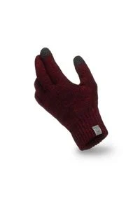 Rękawiczki męskie PaMaMi - Bordowa mulina. Kolor: czerwony. Materiał: akryl. Sezon: zima #1