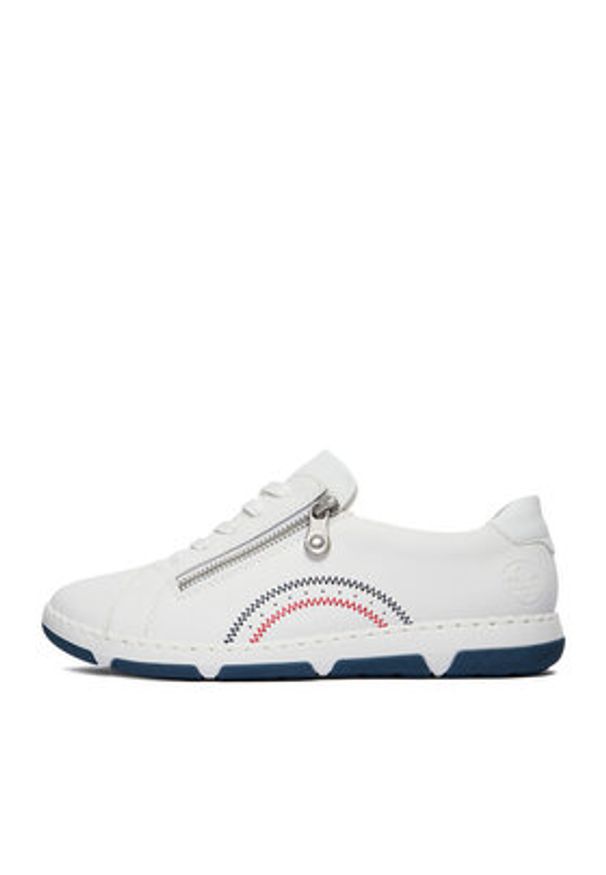 Rieker Sneakersy CEO-42424-80 Biały. Kolor: biały. Materiał: skóra