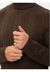 Jack & Jones Golf 12261441 Brązowy Regular Fit. Typ kołnierza: golf. Kolor: brązowy. Materiał: syntetyk, bawełna #5