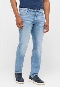 Mustang - Męskie Spodnie Jeansowe MUSTANG Denver Straight Denim Blue 1014878 5000 414