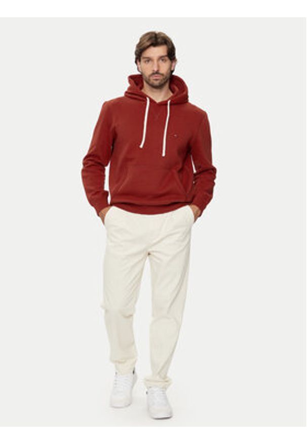 TOMMY HILFIGER - Tommy Hilfiger Bluza Essential MW0MW37230 Czerwony Regular Fit. Kolor: czerwony. Materiał: bawełna, syntetyk