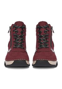 Rieker Trzewiki 45960-35 Bordowy. Kolor: czerwony. Materiał: materiał #3