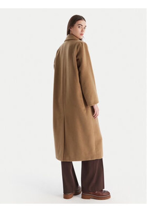 Weekend Max Mara Płaszcz wełniany Zufolo 2525016092 Brązowy Regular Fit. Kolor: brązowy. Materiał: wełna