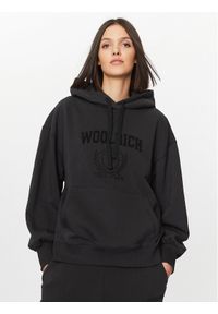 Woolrich Bluza Ivy Hoodie CFWWSW0123FRUT3164 Czarny Regular Fit. Kolor: czarny. Materiał: bawełna