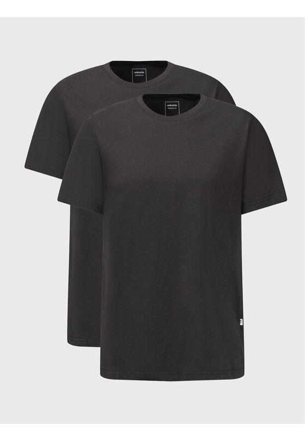 Seidensticker Komplet 2 t-shirtów 12.100004 Czarny Regular Fit. Kolor: czarny. Materiał: bawełna