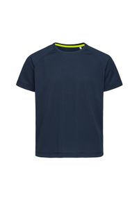 Stedman - Koszulka Dziecięca Raglan Active T-shirt. Kolor: niebieski. Długość rękawa: raglanowy rękaw. Sport: turystyka piesza #1