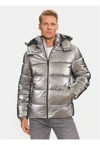 Guess Kurtka zimowa M4BL46 WGJT0 Srebrny Regular Fit. Kolor: srebrny. Materiał: syntetyk. Sezon: zima