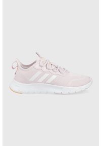 Adidas - adidas buty do biegania Nario Move kolor różowy. Kolor: różowy. Materiał: materiał, poliester, guma. Szerokość cholewki: normalna