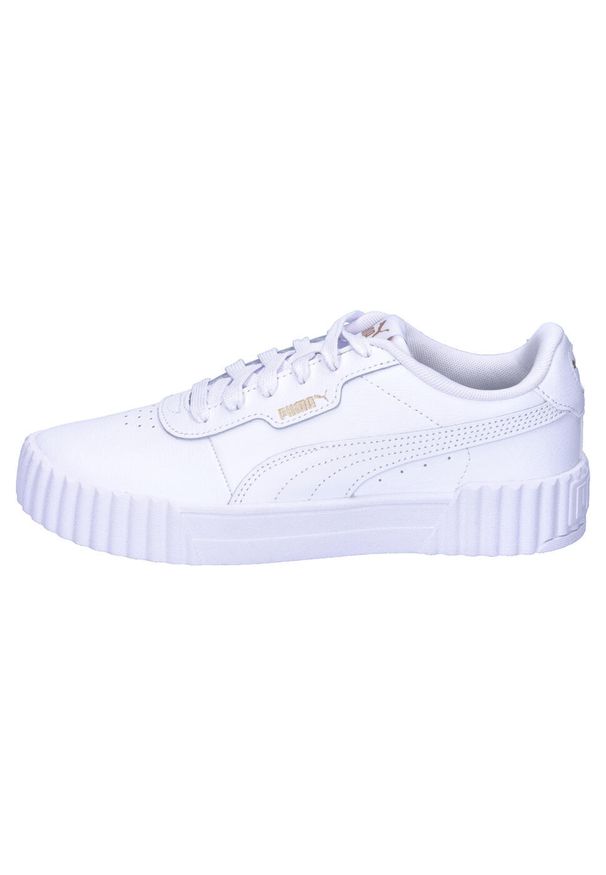 Adidasy Puma Carina 3.0, Kobiety. Okazja: na co dzień. Kolor: wielokolorowy, biały, żółty. Materiał: skóra ekologiczna, materiał. Sport: turystyka piesza, bieganie