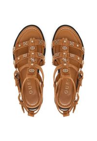 Guess Sandały FLJY2Z SUE03 Brązowy. Kolor: brązowy. Materiał: zamsz, skóra #3