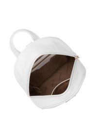 Wittchen - Damski plecak z ekoskóry z plecionką. Kolor: biały. Materiał: skóra ekologiczna. Wzór: paski. Styl: casual, sportowy #4