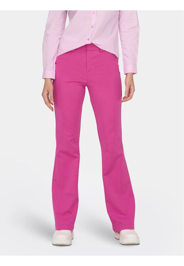 only - ONLY Spodnie materiałowe Peach 15298660 Różowy Flared Fit. Kolor: różowy. Materiał: syntetyk