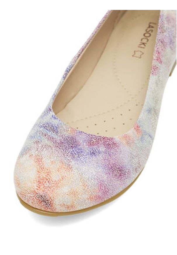 Lasocki Baleriny RST-ERICA-17 Kolorowy. Materiał: skóra, zamsz. Wzór: kolorowy