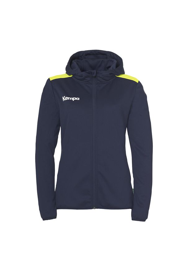 KEMPA - Damska bluza dresowa z kapturem Kempa Emotion 27. Typ kołnierza: kaptur. Kolor: niebieski, żółty, wielokolorowy. Materiał: dresówka. Sport: piłka ręczna