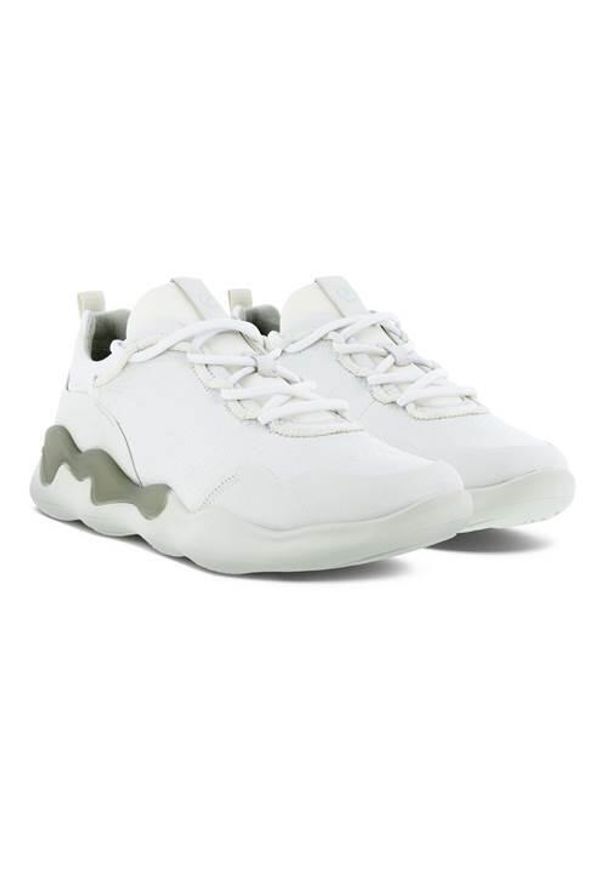 ecco - Buty do chodzenia damskie Ecco Elo Low. Kolor: biały. Materiał: skóra. Szerokość cholewki: normalna. Sport: turystyka piesza