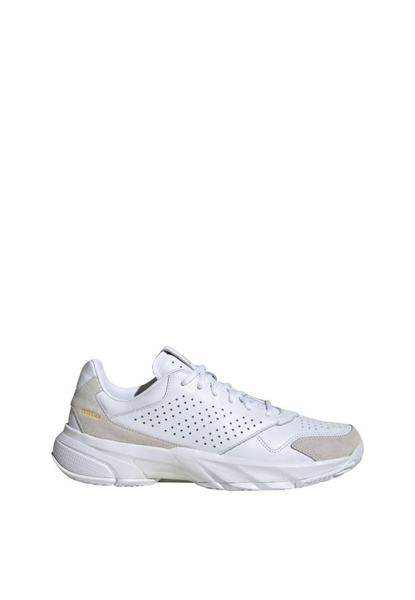 Adidas - Buty Courtjam Control 3 Premium Tennis. Kolor: biały. Materiał: skóra. Sport: tenis