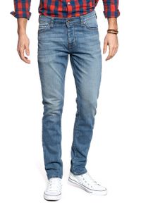 Mustang - SPODNIE MĘSKIE MUSTANG Jeans Vegas Slim Fit Mid Blue 1007753 5000 313