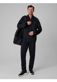 4f - 4F Spodnie treningowe szybkoschnące męskie - czarne XXL. Kolor: czarny. Materiał: skóra. Sport: fitness #1