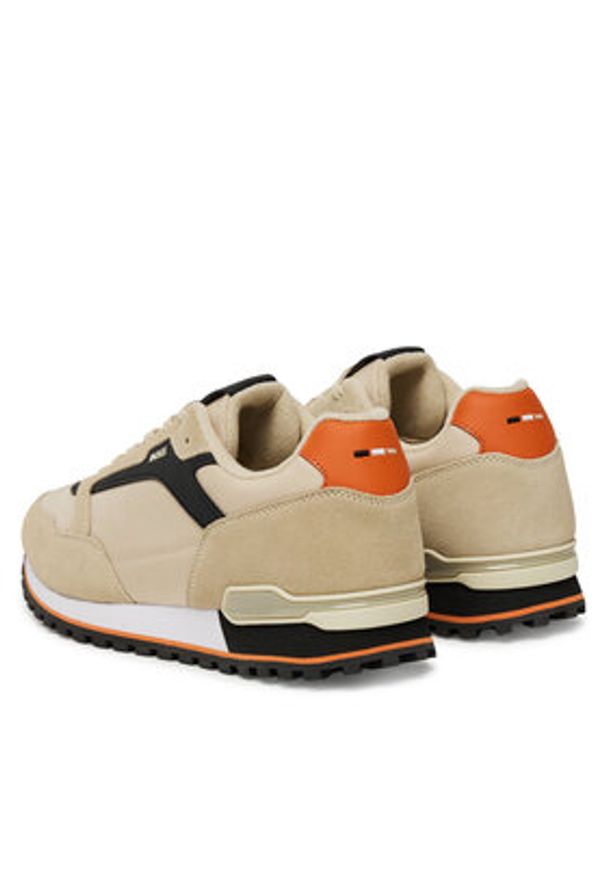 BOSS Sneakersy Parkour 50523221 Brązowy. Kolor: beżowy. Materiał: zamsz, skóra