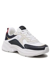 TOMMY HILFIGER - Sneakersy Tommy Hilfiger Elevated Chunky Runner FW0FW06946 Rwb 0GY. Kolor: biały. Materiał: materiał #1