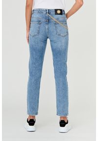Just Cavalli - JUST CAVALLI Błękitne damskie jeansy Super Slim Chain, Rozmiar 29. Kolor: niebieski #6