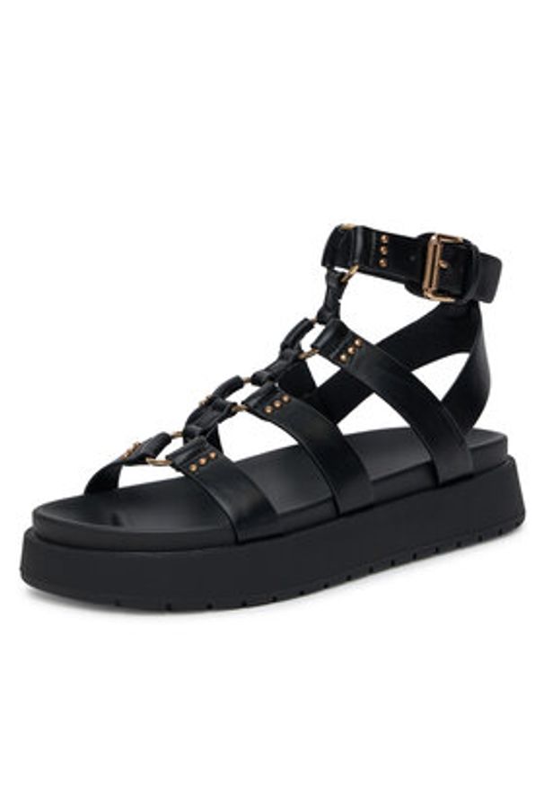 DeeZee Sandały HY69916-1 Czarny. Kolor: czarny. Materiał: skóra