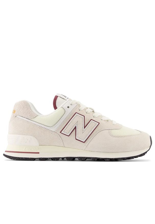 Buty New Balance U574OP2 - beżowe. Kolor: beżowy. Materiał: guma, syntetyk, zamsz, materiał, skóra. Szerokość cholewki: normalna. Model: New Balance 574