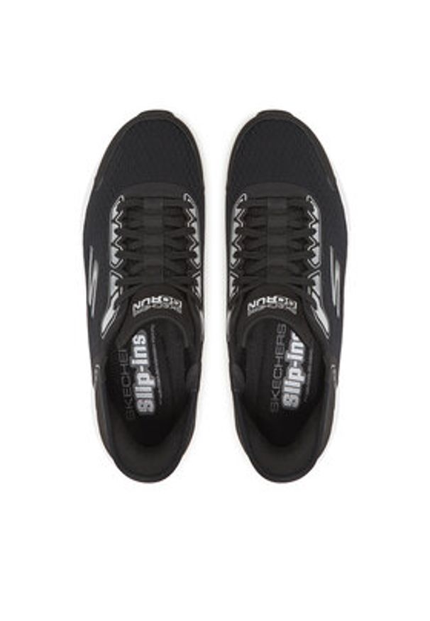 skechers - Skechers Półbuty 220863/BKW Czarny. Kolor: czarny. Materiał: materiał