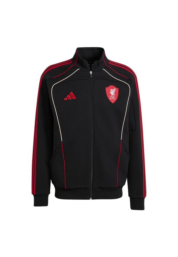 Adidas - Kurtka dresowa Liverpool FC UBP DKTT 2025/26. Kolor: czarny. Materiał: dresówka. Sport: piłka nożna