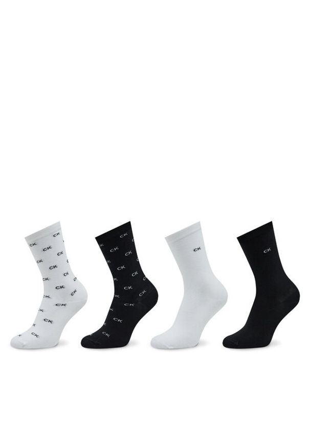 Zestaw 4 par wysokich skarpet damskich Calvin Klein. Kolor: czarny