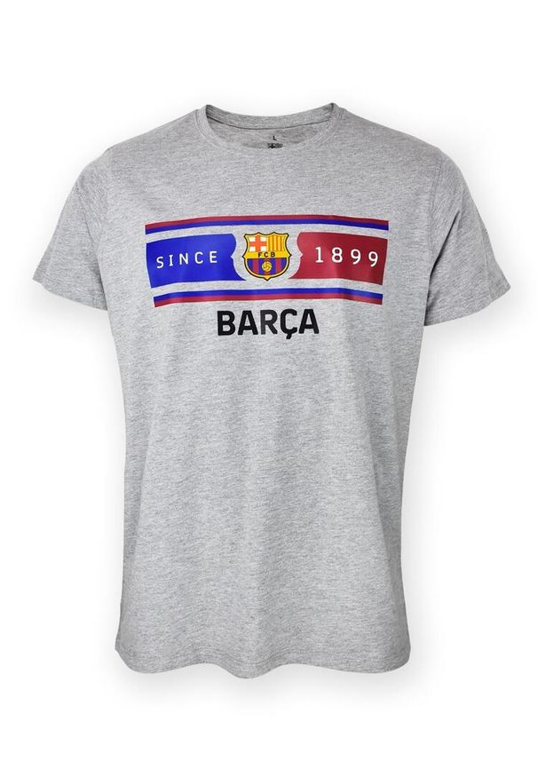 Koszulka FC Barcelona - licencjonowana. Kolor: szary. Sport: piłka nożna