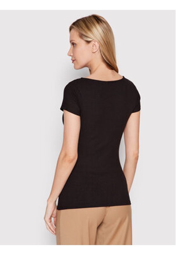 Guess Bluzka W2YP24 KBCO2 Czarny Slim Fit. Kolor: czarny. Materiał: wiskoza