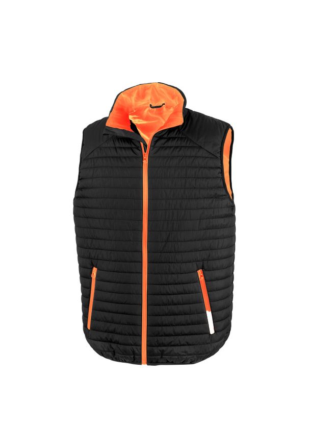 RESULT - Kurtka puchowa bez rękawów Result. Kolor: wielokolorowy, czarny, pomarańczowy. Materiał: puch. Długość rękawa: bez rękawów