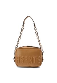 Brązowa Torebka Damska Hispanitas Modna Listonoszka. Kolor: brązowy. Wzór: kolorowy. Sezon: jesień. Materiał: skórzane. Styl: klasyczny #1