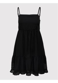 only - ONLY Sukienka letnia Ann 15262379 Czarny Regular Fit. Kolor: czarny. Materiał: syntetyk. Sezon: lato
