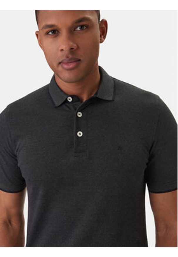 Jack & Jones Polo Paulos 12136668 Czarny Slim Fit. Typ kołnierza: polo. Kolor: czarny. Materiał: bawełna