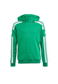 Adidas - Bluza piłkarska dla dzieci adidas Squadra 21 Hoody Youth. Typ kołnierza: kaptur. Kolor: wielokolorowy, zielony, biały. Sport: piłka nożna