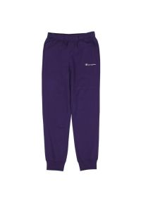 Champion - Męskie Spodnie Do Biegania Z Prążkowanymi Mankietami. Kolor: fioletowy. Materiał: prążkowany