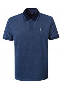 Męska, Bawełniana Koszulka Polo - Pako Jeans - Granatowa. Okazja: na co dzień. Typ kołnierza: polo. Kolor: niebieski. Materiał: bawełna. Styl: casual