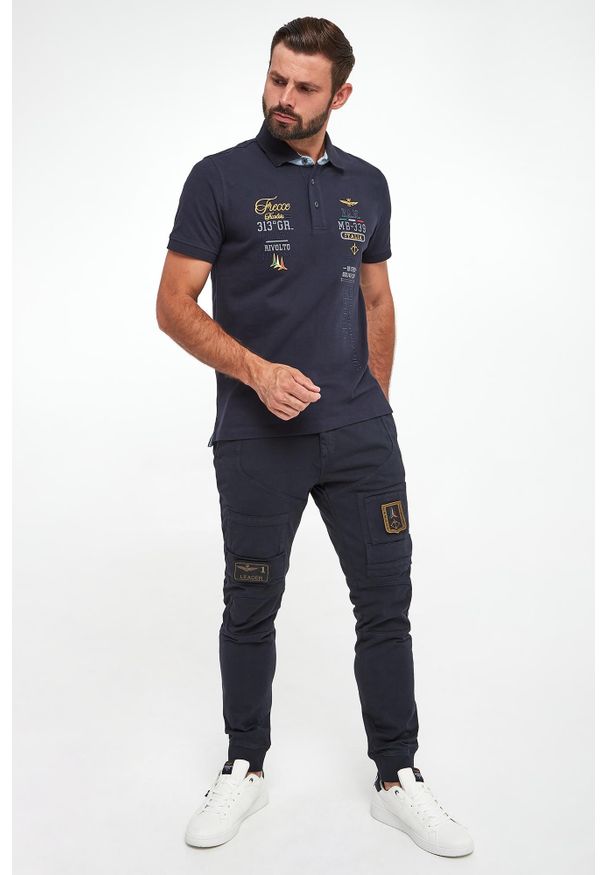 Aeronautica Militare - Polo męskie AERONAUTICA MILITARE. Typ kołnierza: polo