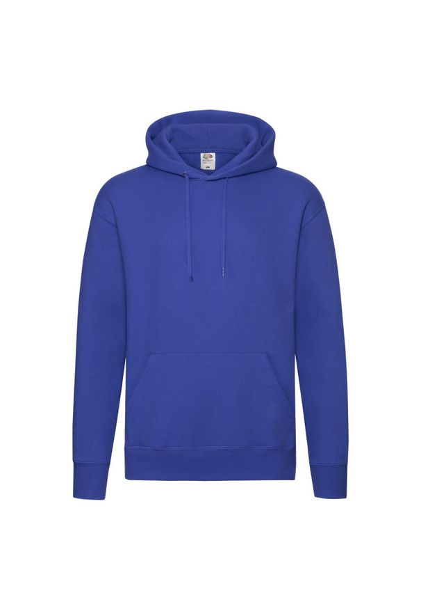 FRUIT OF THE LOOM - Męska Bluza Z Kapturem Premium. Typ kołnierza: kaptur. Kolor: niebieski