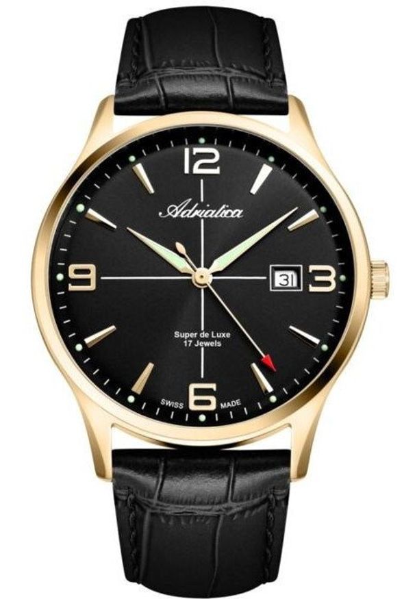 Zegarek męski Adriatica A8331.1254M czarny. Kolor: czarny