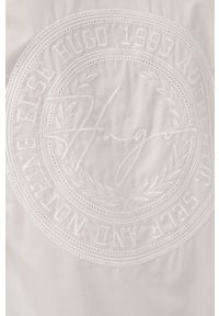 Hugo - HUGO koszula bawełniana 50468320 damska kolor beżowy relaxed z kołnierzykiem klasycznym. Typ kołnierza: kołnierzyk klasyczny. Kolor: beżowy. Materiał: bawełna. Styl: klasyczny #4