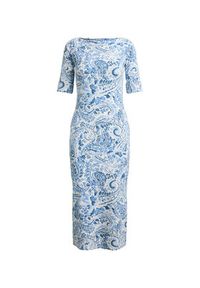 Lauren Ralph Lauren - LAUREN RALPH LAUREN Sukienka codzienna 200B22023001 Niebieski jasny Slim Fit. Okazja: na co dzień. Kolor: niebieski. Materiał: bawełna. Typ sukienki: proste. Styl: casual #4