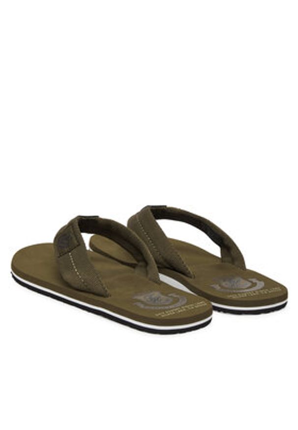 TOMMY HILFIGER - Tommy Hilfiger Japonki Patch Hilfiger Beach Sandal FM0FM05804 Zielony. Kolor: zielony. Materiał: materiał