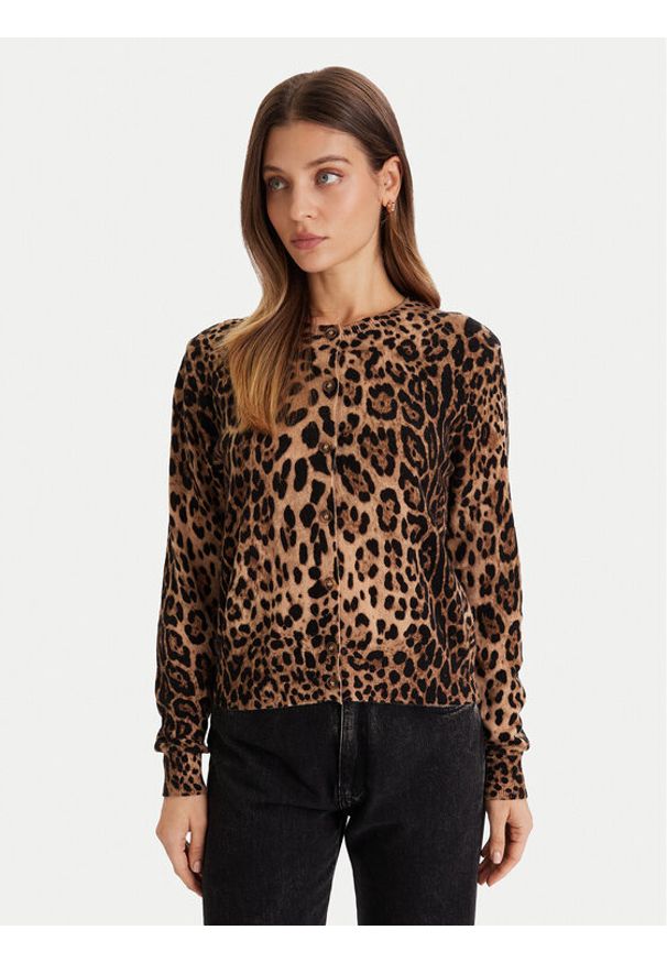 ViCOLO Kardigan 22063F Kolorowy Regular Fit. Materiał: wełna. Wzór: kolorowy