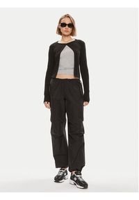 Gina Tricot Kardigan 22994 Czarny Regular Fit. Kolor: czarny. Materiał: syntetyk #6