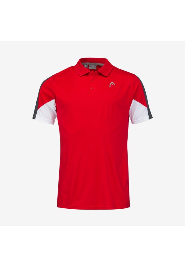 Head - Koszulka polo męska CLUB 22 Tech. Typ kołnierza: polo. Kolor: czerwony. Materiał: poliester, materiał. Sport: tenis