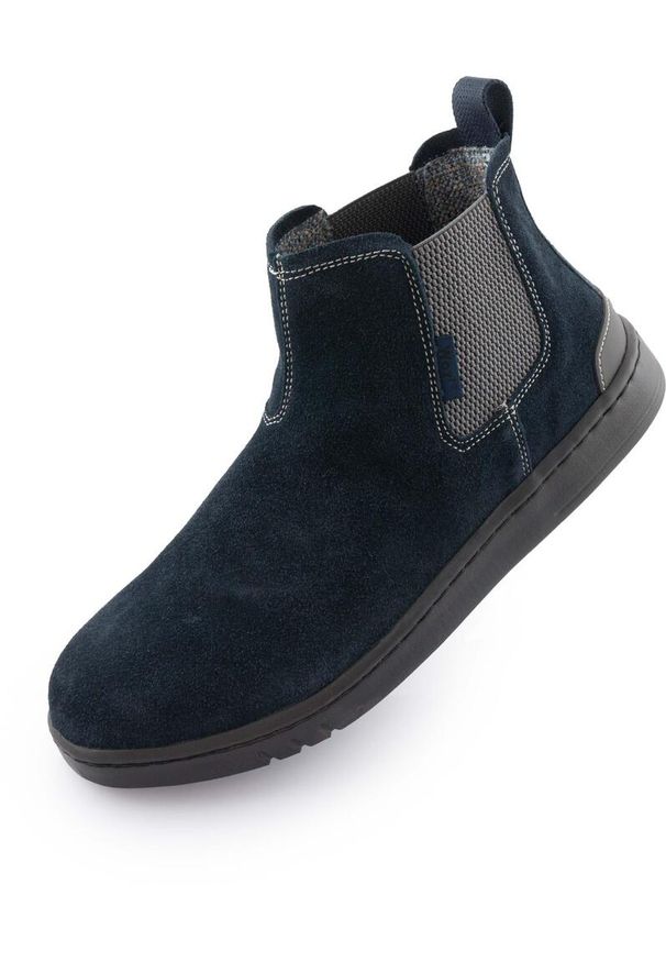 WOW - Eleganckie niebieskie skórzane buty męskie - Woz David 202, rozmiar 44. Kolor: niebieski. Materiał: skóra ekologiczna